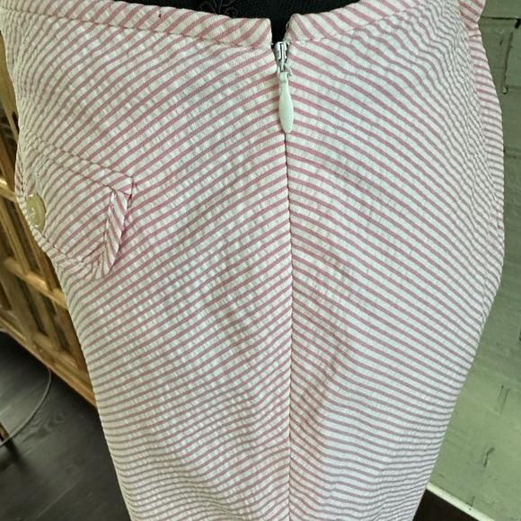 J.Crew, pink and white seersucker skirt size 0 - Picture 3 of 7